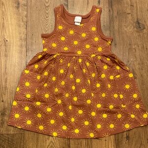 Hanna Andersson Brown and Yellow Sunburst Dress